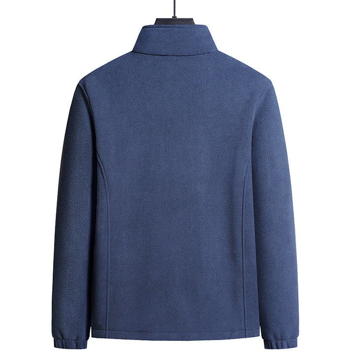 Men's nano minimalist microfleece cardigan with stand-up collar, two-way zipper and elastic cuffs Mune Fashion