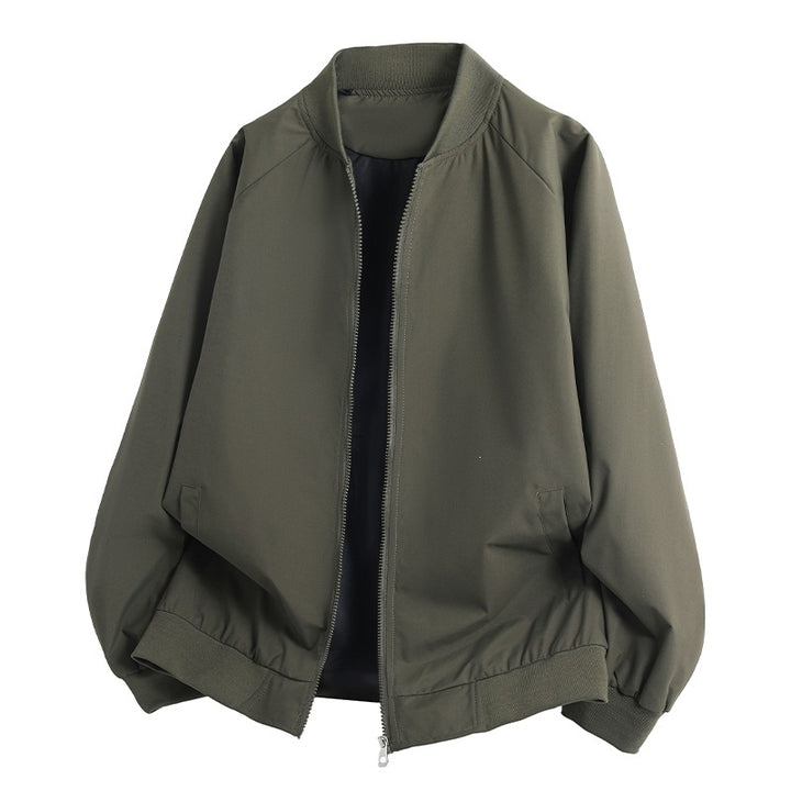 Men's Lightweight Oversized Blouson Bomber Jacket with Raglan Sleeves, Two-Way Zipper and Insert Pockets Mune Fashion