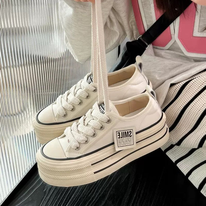 Women's Platform Sneakers with Double Sole and Trendy Design Mune Fashion