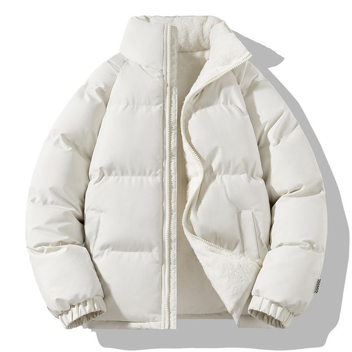Women Short Polar Quilted Jacket with Teddy Lining, Boxy Cut & Concealed Zipper Mune Fashion