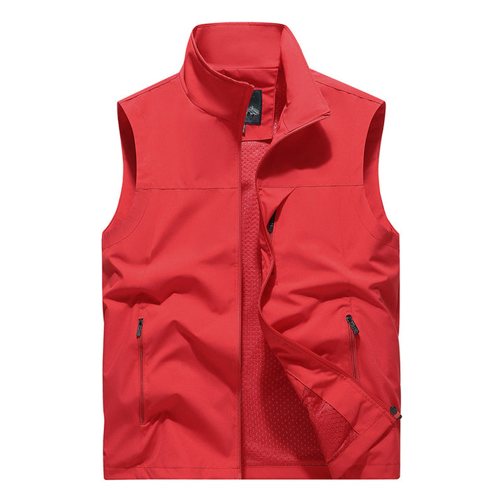 Men's Windproof Softshell Outdoor Vest with Ventilated Mesh Lining and Concealed Zipper Pockets Mune Fashion