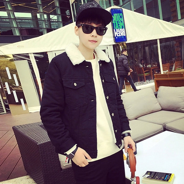 Women Casual Denim Jacket with Fleece Lining Mune Fashion