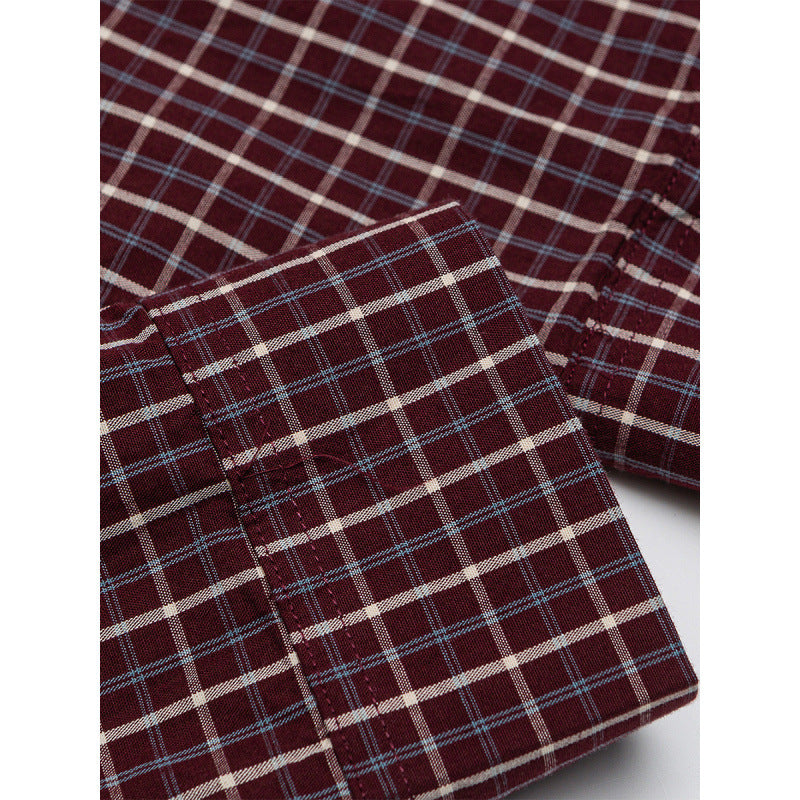 Men's Oversize Checkered Shirt with Rounded Hem and Diagonal Breast Pocket Detail Mune Fashion