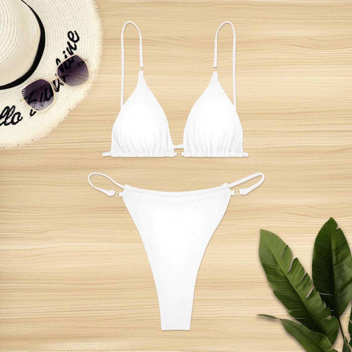 Women's Triangle Bikini with delicate ruffle details and adjustable straps Mune Fashion
