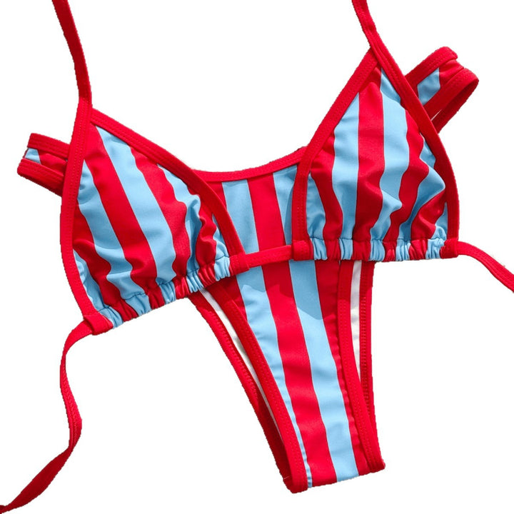 Women's Triangle Bikini with fashionable stripe pattern Mune Fashion