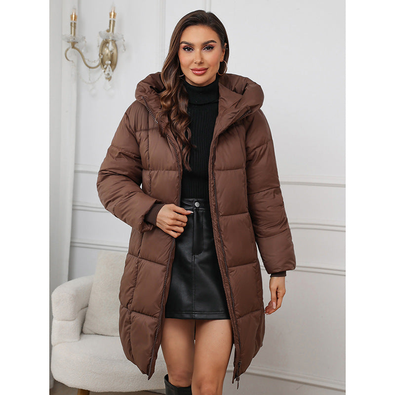Women nan tailored long puffer with windproof membrane, warming thermal filling and extended back section Mune Fashion