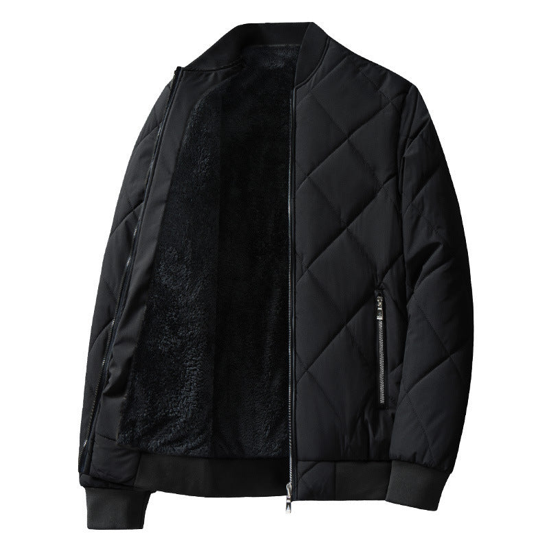 Women's quilted bomber jacket with diagonal quilting, padded insulation and zippered pockets Mune Fashion