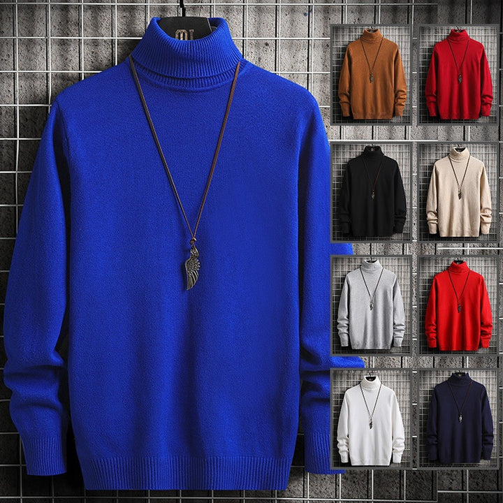 Men's high-quality thermal turtleneck sweater made of cotton blend with a soft feel and ribbed cuffs Mune Fashion