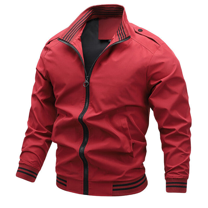 Men's Fashion Transitional Jacket with Contrasting Stripes Mune Fashion
