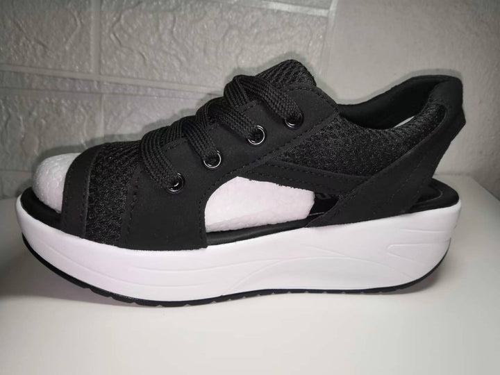 Ladies' Nano Sneaker Sandal with Platform Sole and Breathable Mesh Fabric Mune Fashion