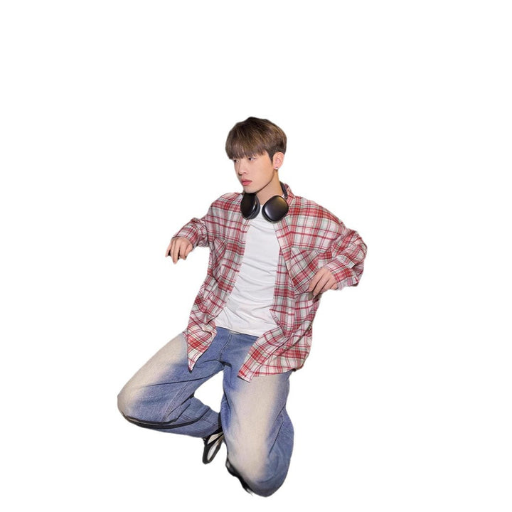 Men's Flannel Shirt with Check Pattern Mune Fashion