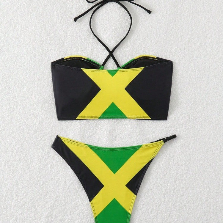 Women’s bikini with trendy crossed top and high leg cut Mune Fashion