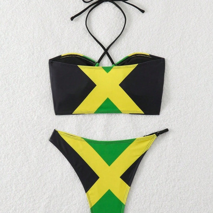 Women’s bikini with trendy crossed top and high leg cut Mune Fashion