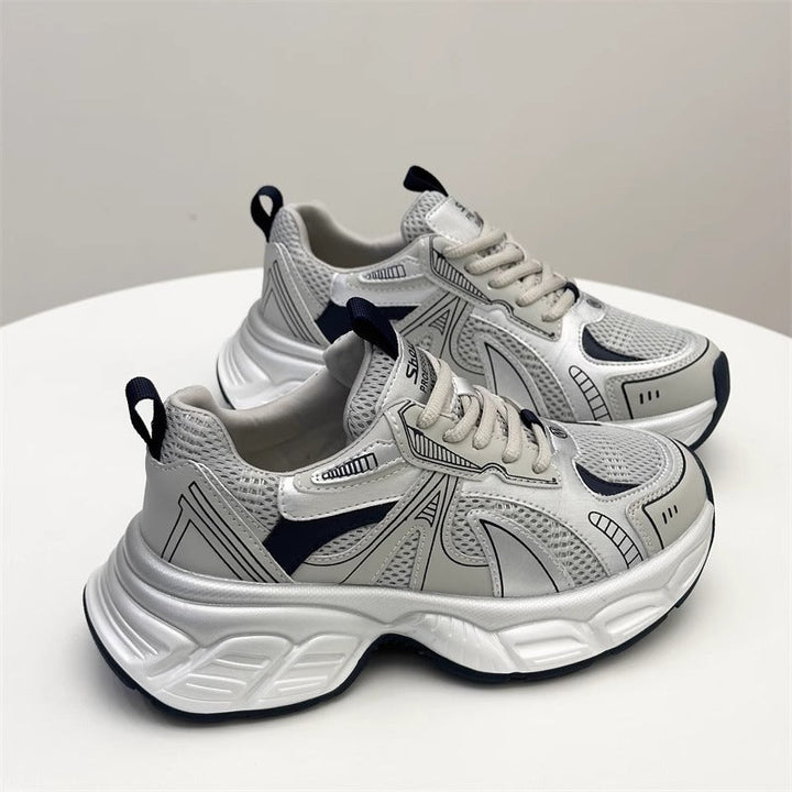 Women's Sports Sneakers with Breathable Mesh Upper and Cushioned Sole Mune Fashion