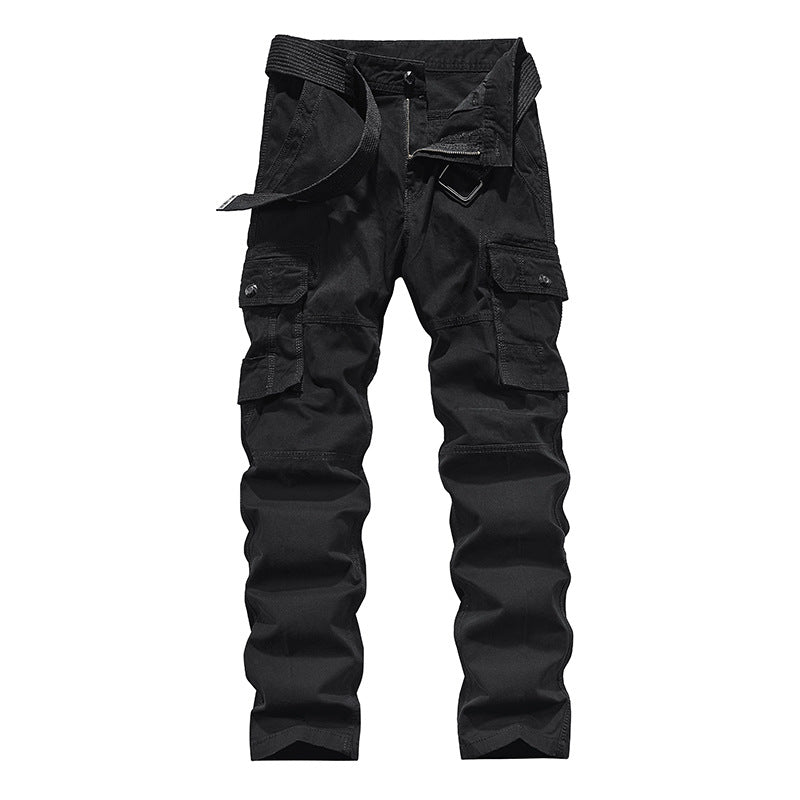 Men's Multifunctional Canvas Cargo Pants with Knee Pleats and Multiple Pockets Mune Fashion