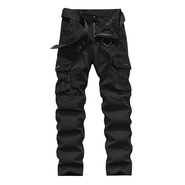 Men's Multifunctional Canvas Cargo Pants with Knee Pleats and Multiple Pockets Mune Fashion