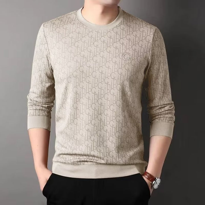 Men's Luxurious Round Neck Sweater with Brand Design Mune Fashion