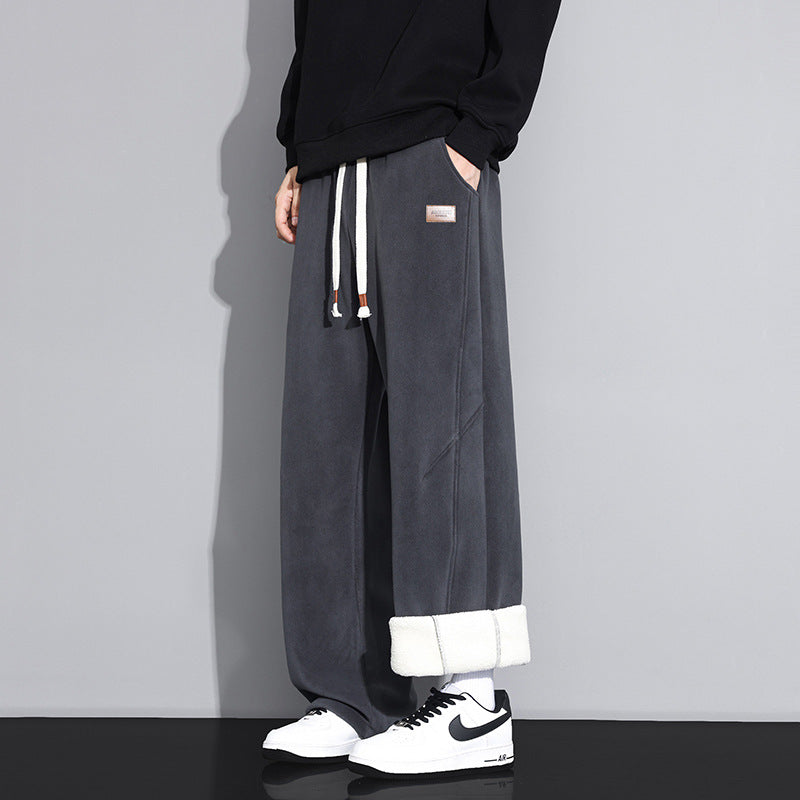 Men's Loose-Fitting and Comfortable Fleece Pants
