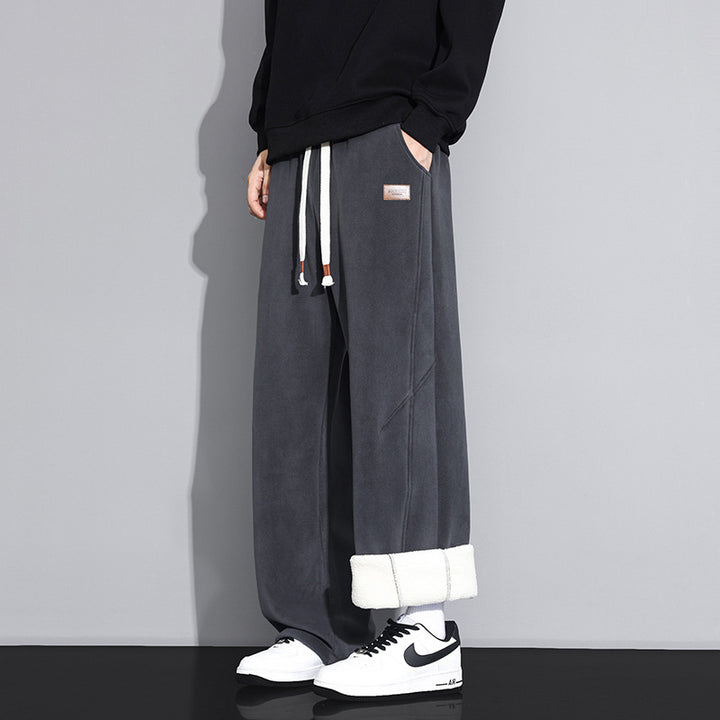 Men's Loose-Fitting and Comfortable Fleece Pants