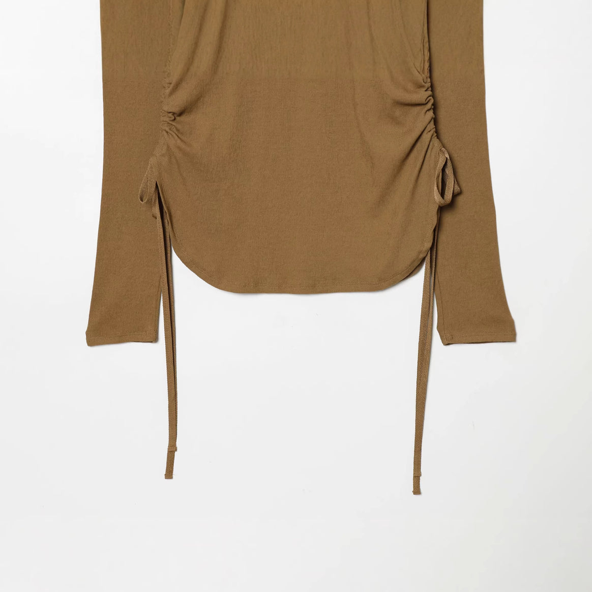 Women's tailored long sleeve with side gathering and drawstring Mune Fashion
