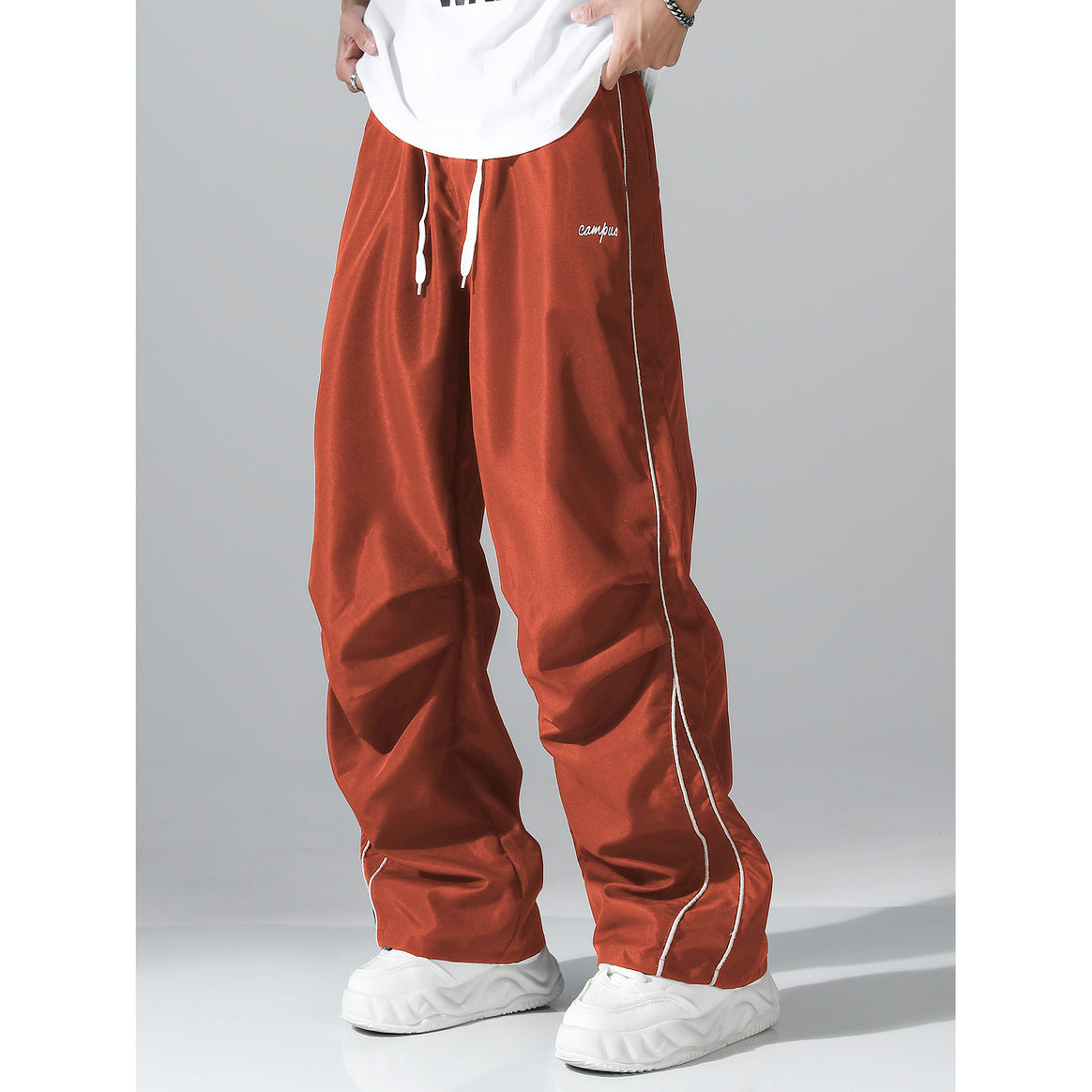 Men Comfortable Leisure and Sports Pants with Elastic Waistband and Side Pockets Mune Fashion