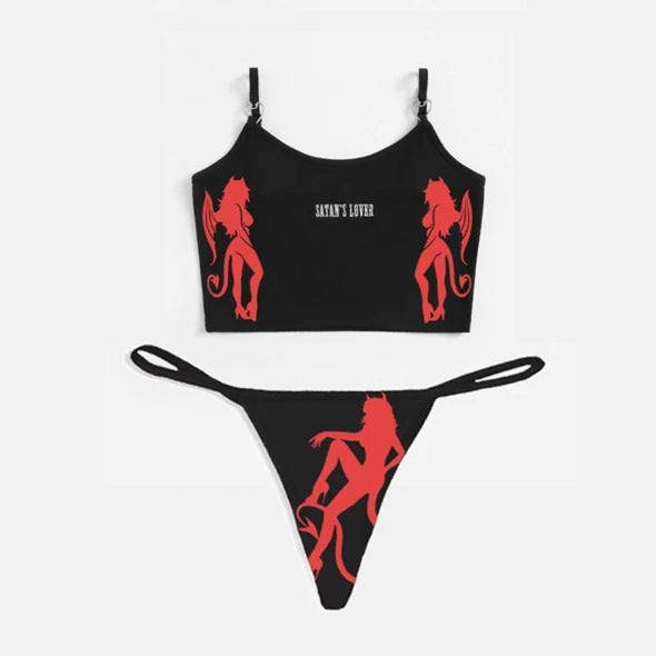Ladies Bandeau Bikini Set with striking graphic print Mune Fashion