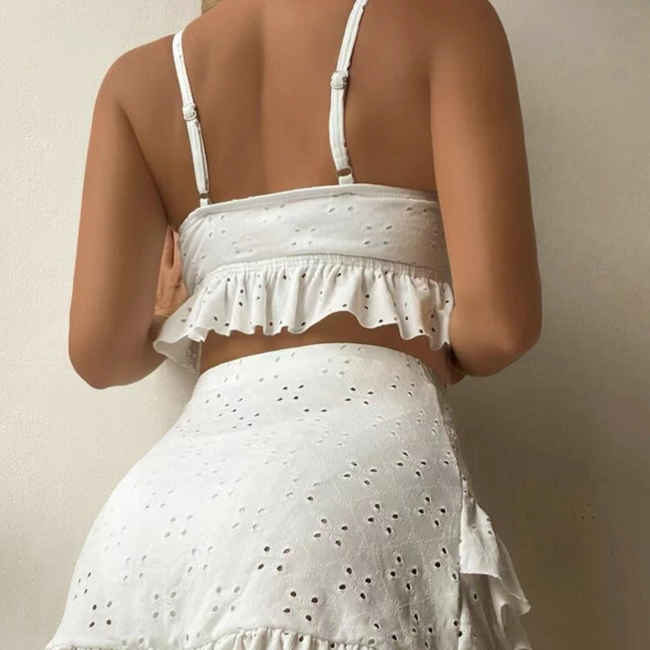 Women Crop Top and Skirt Set Mune Fashion