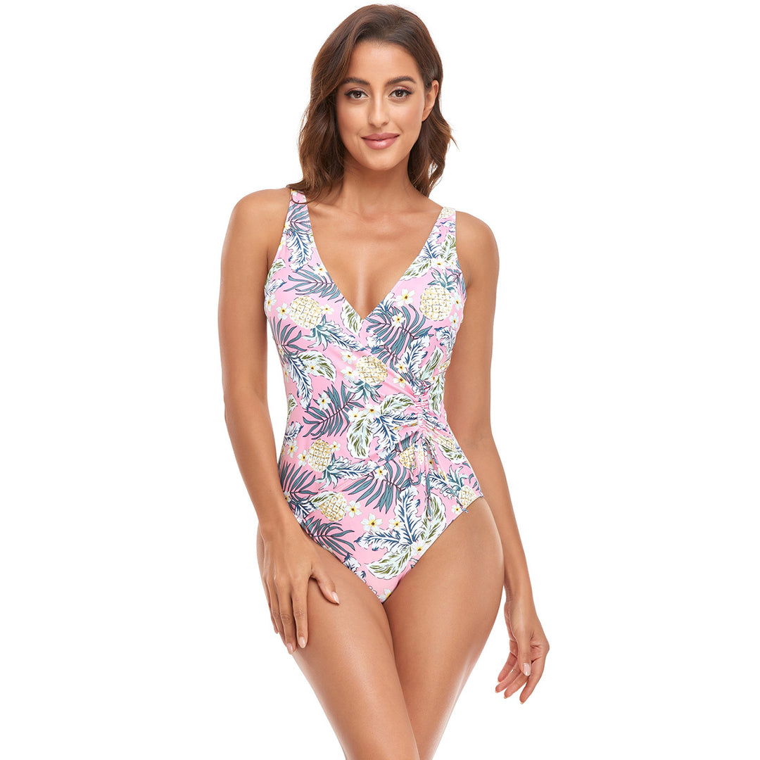 Women's Sporty One-Piece Swimsuit with Modern Wrap Design Mune Fashion