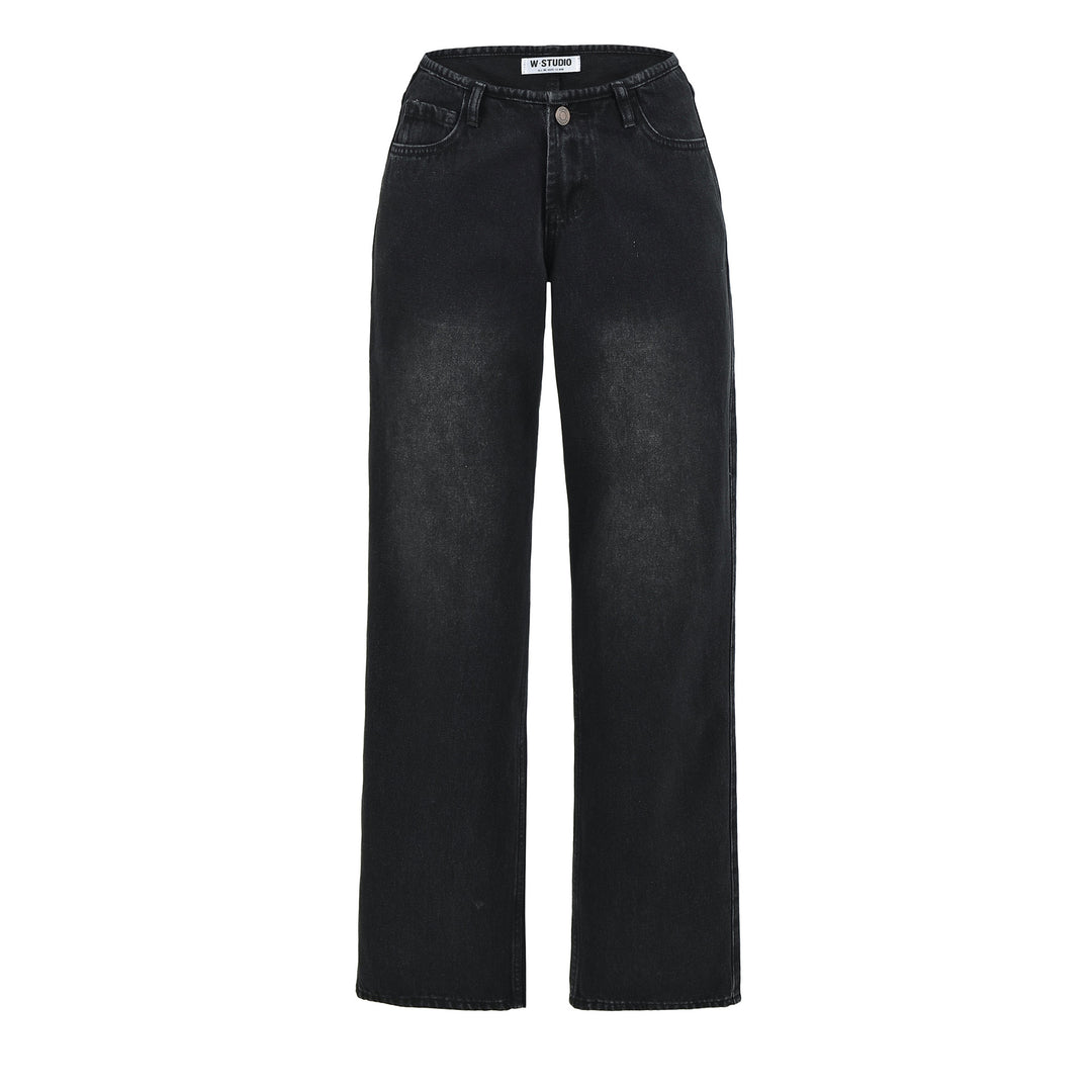 Women Highwaist Cropped Jeans with straight cut and wide leg Mune Fashion