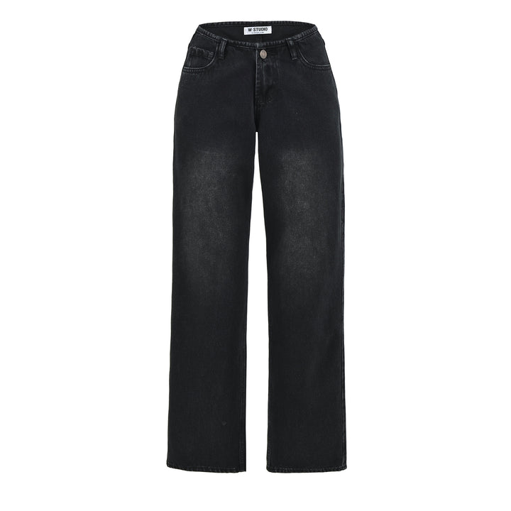 Women Highwaist Cropped Jeans with straight cut and wide leg Mune Fashion