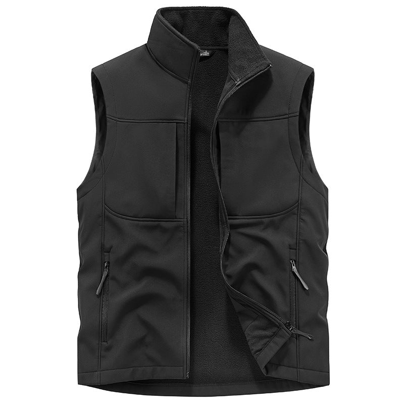 Men's Functional Softshell Vest with Fleece Lining and Windproof Membrane Mune Fashion