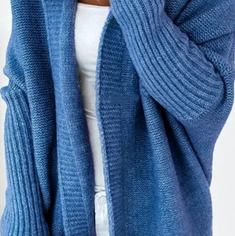 Women's Longline Hooded Knit Cardigan with Open Front Mune Fashion