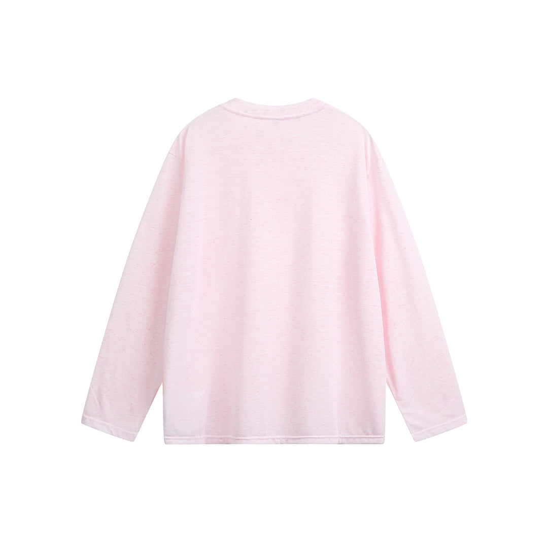 Unisex Melanged Cotton Henley Shirt in Oversized Look with Short Placket Mune Fashion