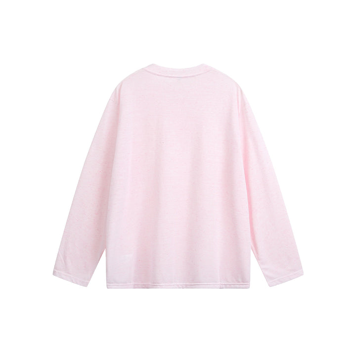 Unisex Melanged Cotton Henley Shirt in Oversized Look with Short Placket Mune Fashion