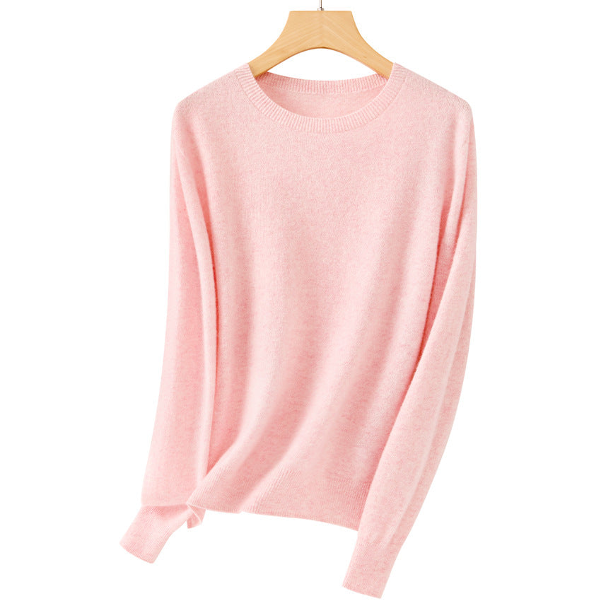 Women Fine Round Neck Fine Knit Sweater with Light Oversize Fit Mune Fashion