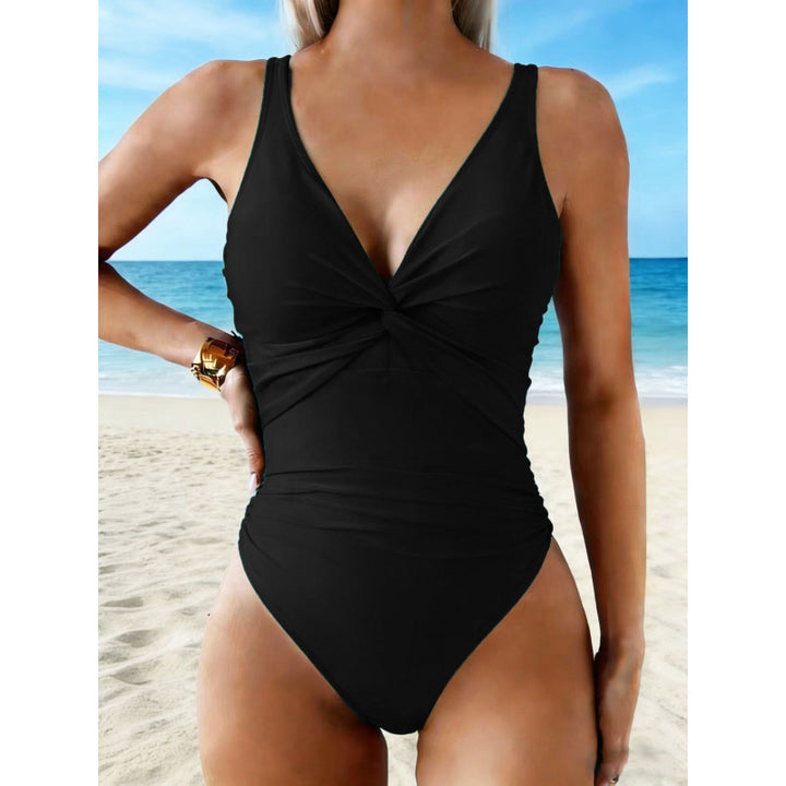 Women's One-Piece Swimsuit with Elegant Wrap Design Mune Fashion