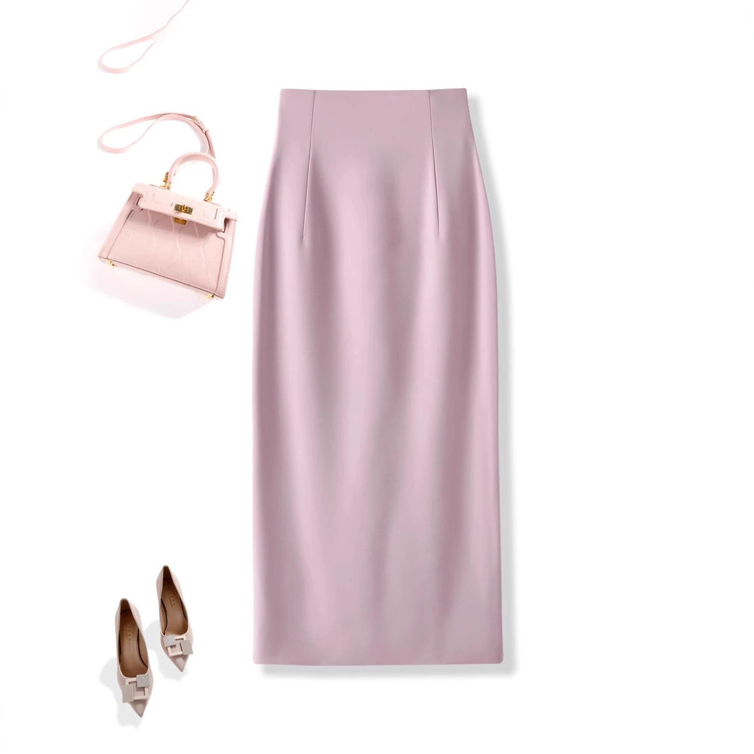 Women's Elegant Midi Skirt with Gatherings Mune Fashion