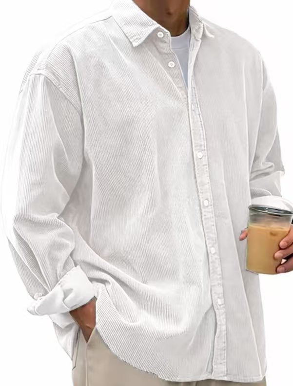 Men's casual cord shirt made of fine cord with oversized fit Mune Fashion