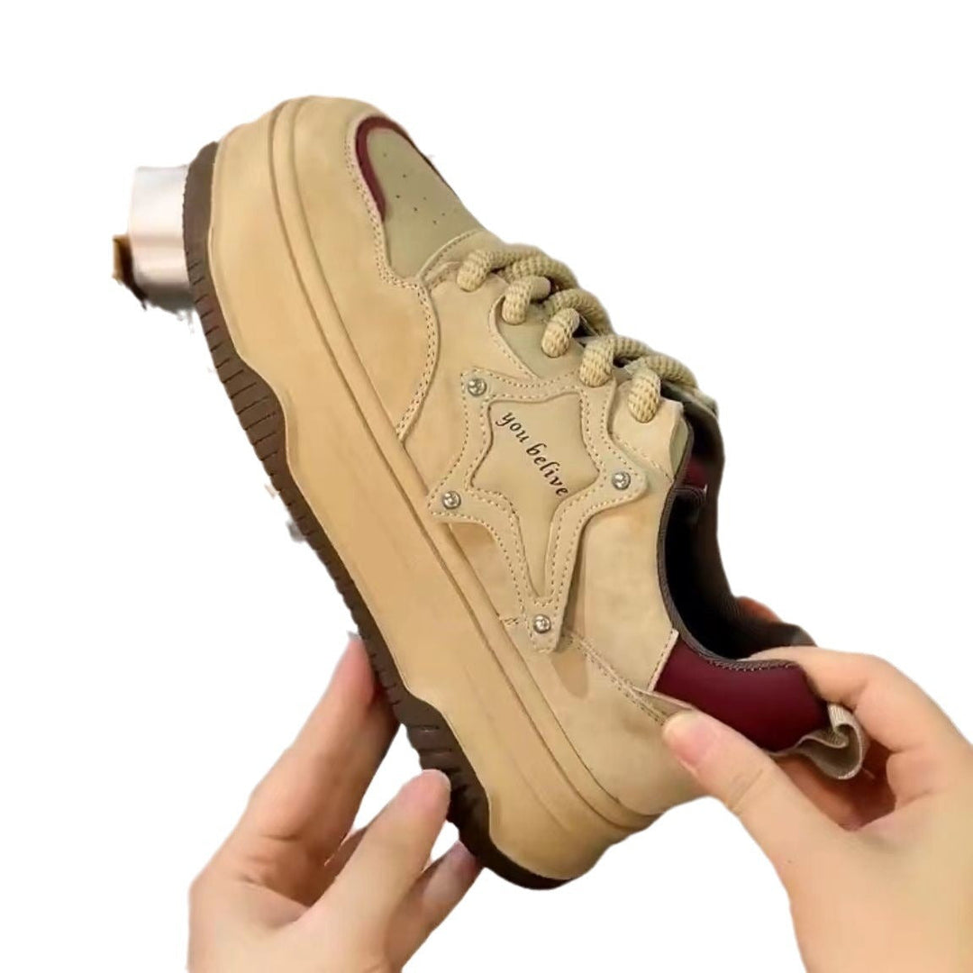 Ladies Platform Sneakers with Star Design by Mune Fashion
