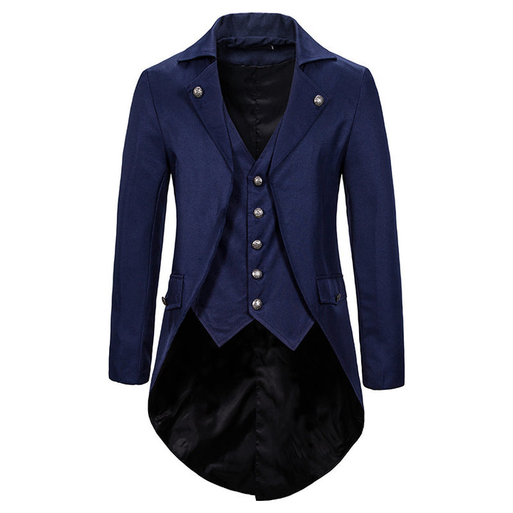 Men's Victorian Tailcoat with Integrated Waistcoat and Swallowtail Mune Fashion