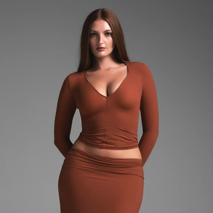 Ladies Elegant Long Sleeve Top Mune Fashion