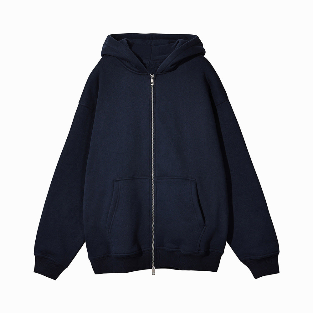 Unisex casual hoodie jacket with sturdy metal zipper double-layered hood and deep kangaroo pockets Mune Fashion