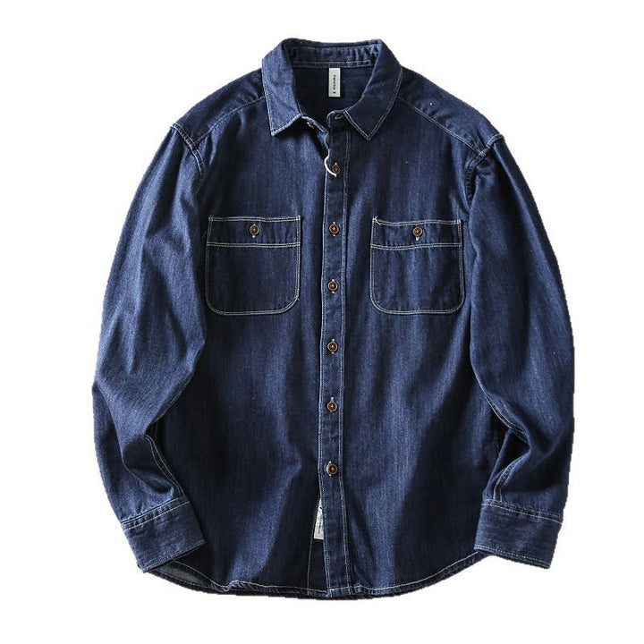 Men's Classic Denim Shirt with Chest Pockets Mune Fashion