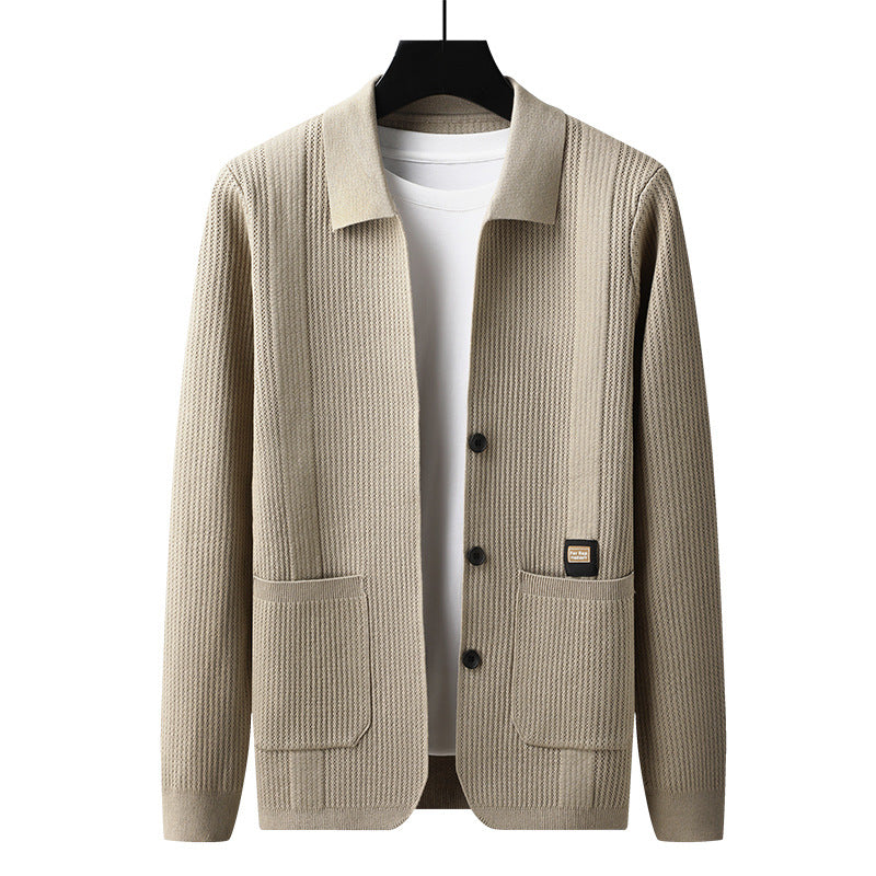 Men's fashionable cardigan with lace pattern Mune Fashion