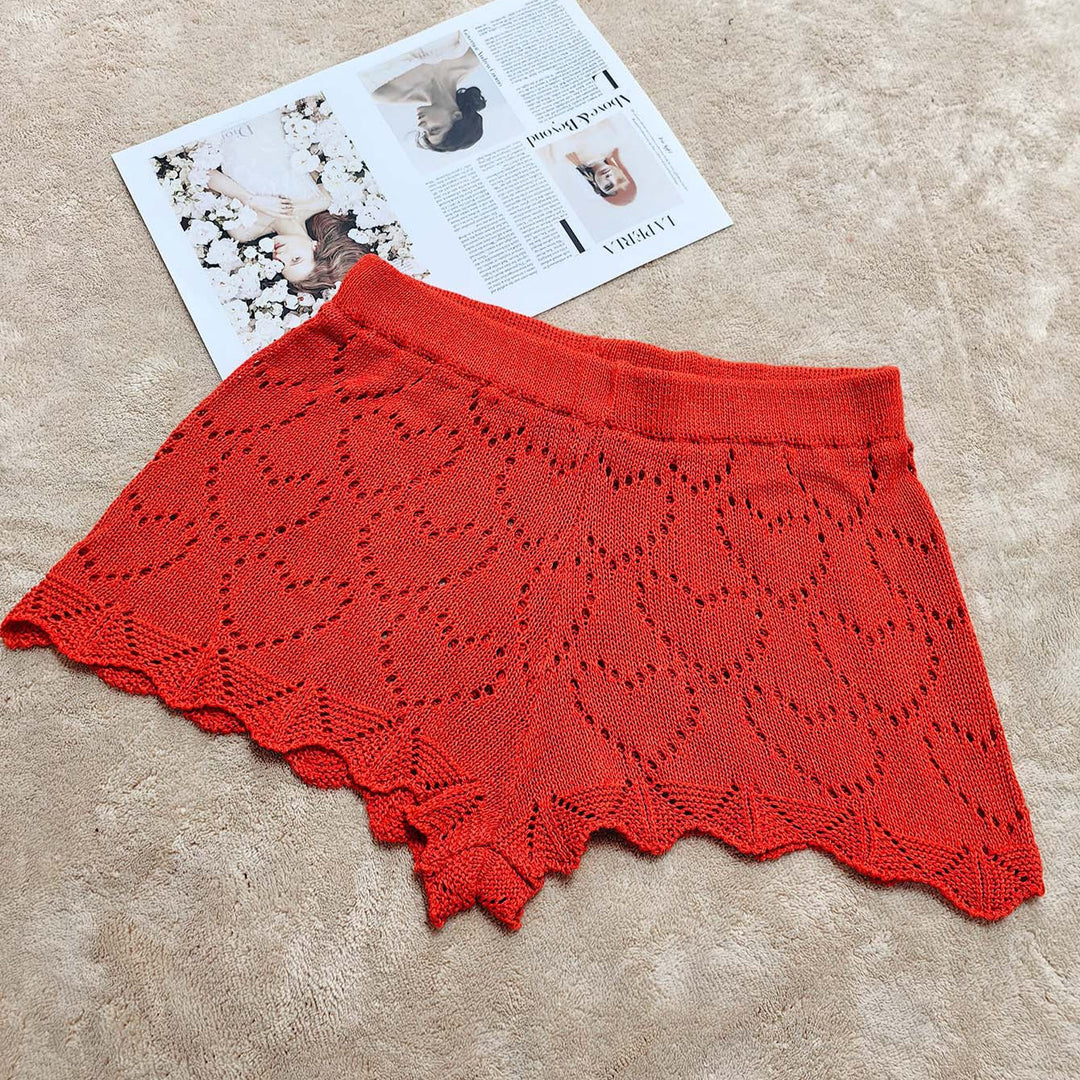 Ladies Crochet Beach Shorts Mune Fashion