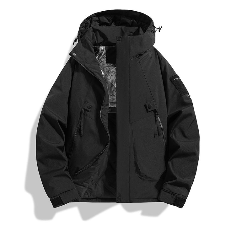 Men's insulated hooded field jacket with quilted thermal lining, windproof shell & utility pockets Mune Fashion
