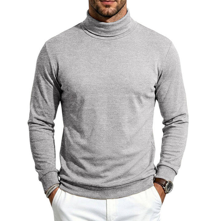 Men's fine knit roll neck sweater with a slim silhouette and elastic cuffs Mune Fashion