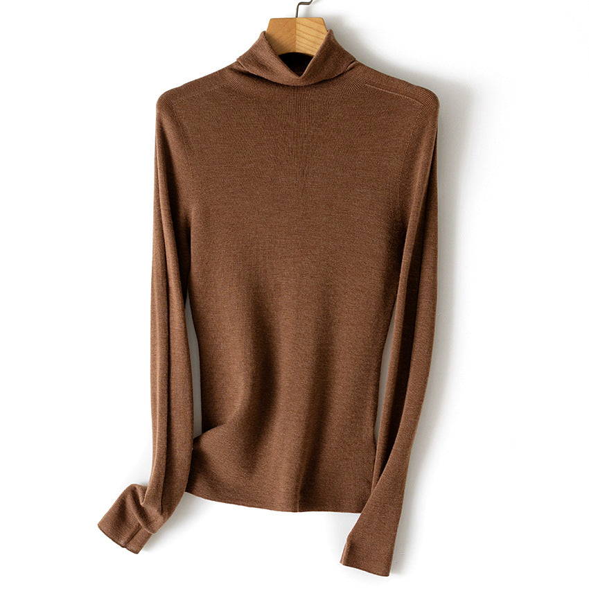 Ladies Fine Turtleneck Sweater made of Stretch Fine Knit with Slim Cut Mune Fashion