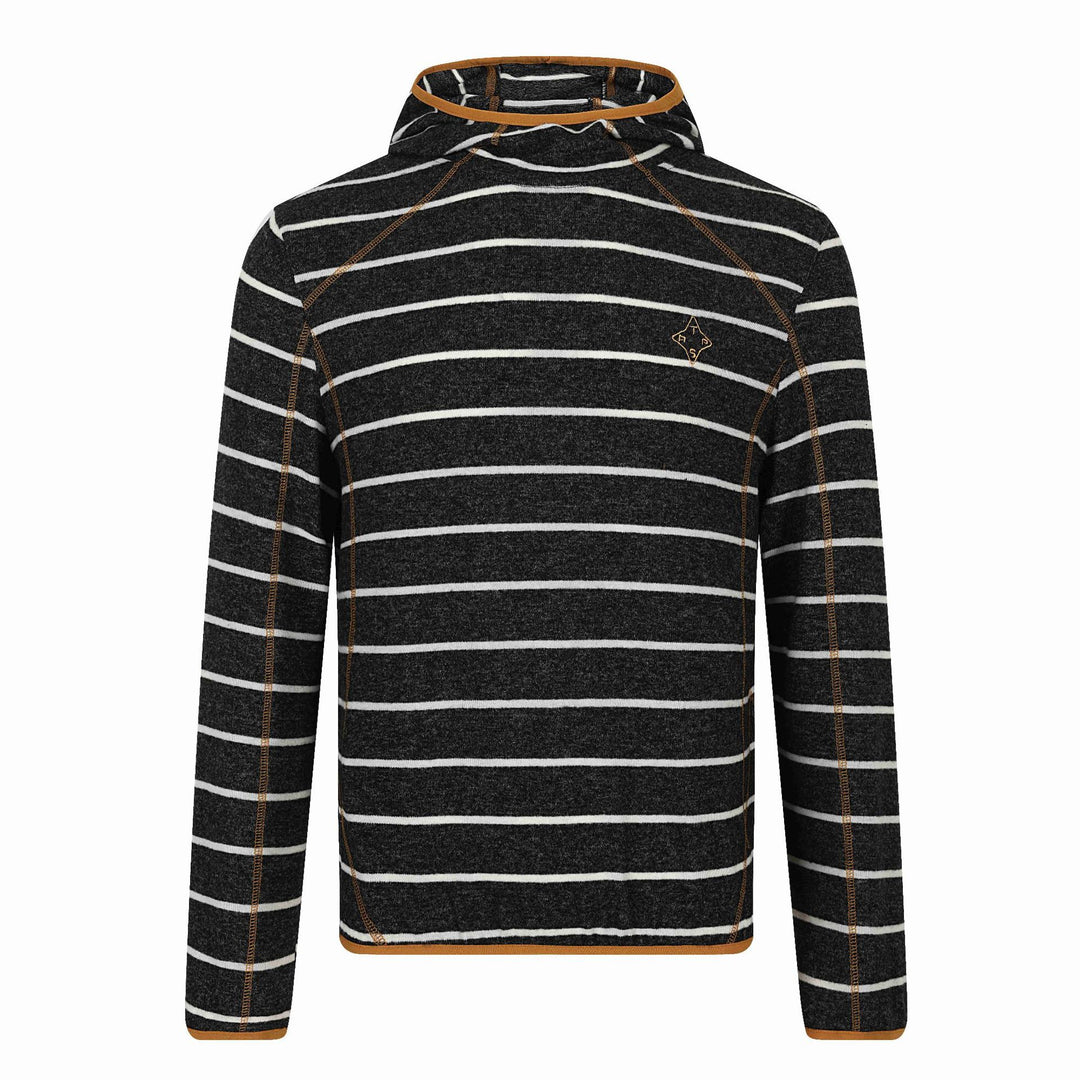 Unisex Striped Knit Half Collar Sweater with Raglan Sleeves Mune Fashion