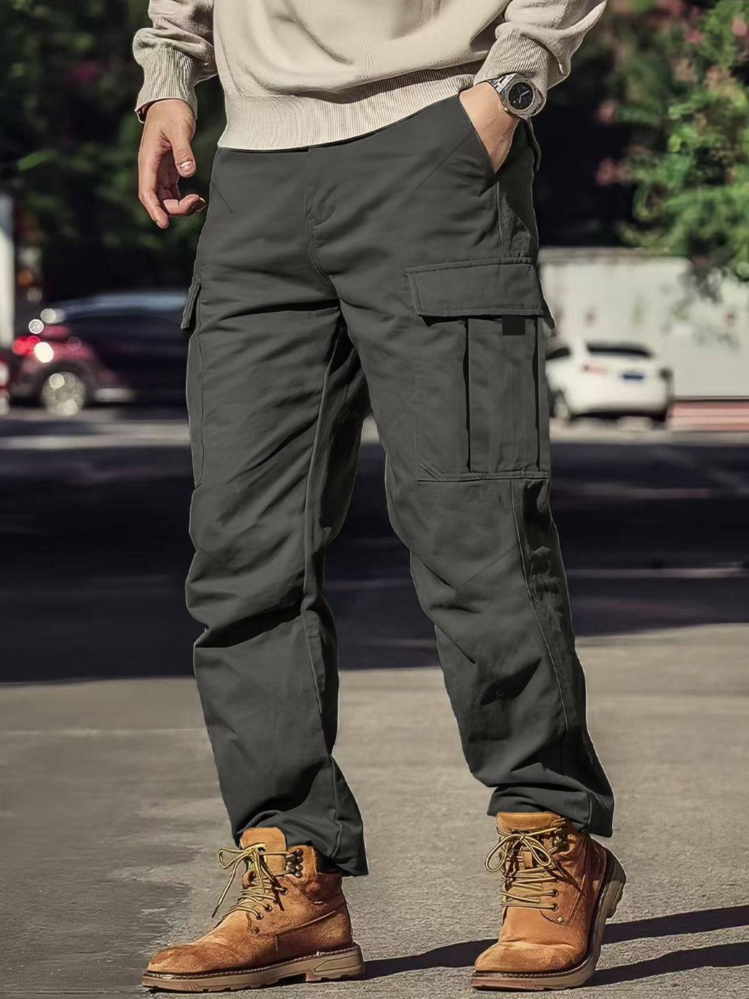 Men's Robust Cargo Pants with Practical Pockets Mune Fashion